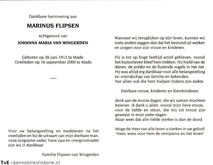 Marinus Flipsen- Johanna Maria van Wingerden