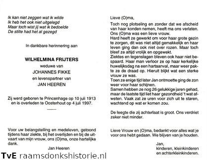 Wilhelmina Frijters- (vr)Jan Heeren- Johannes Fikke