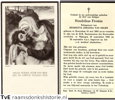 Hendrikus Fromm Henrietta Johanna van Delen