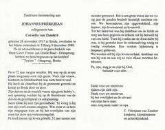 Johannes Frèrejean- Cornelia van Zundert