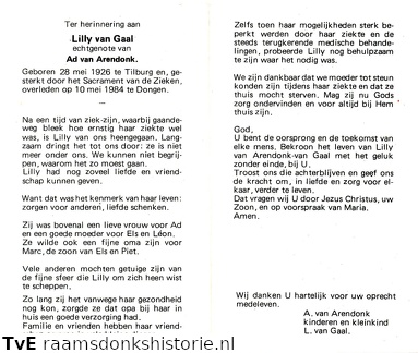 Lilly van Gaal- Ad van Arendonk