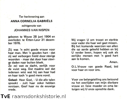 Anna Cornelia Gabriëls- Johannes van Nispen