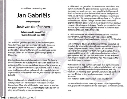 Jan Gabriëls- José van der Pennen