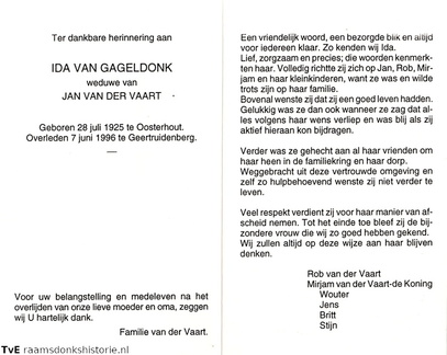 Ida van Gageldonk- Jan van der Vaart