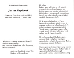 Jan van Gageldonk- Annie van der Wee