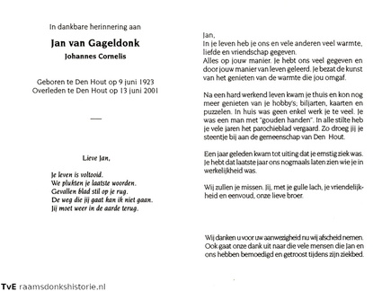 Johannes Cornelis van Gageldonk