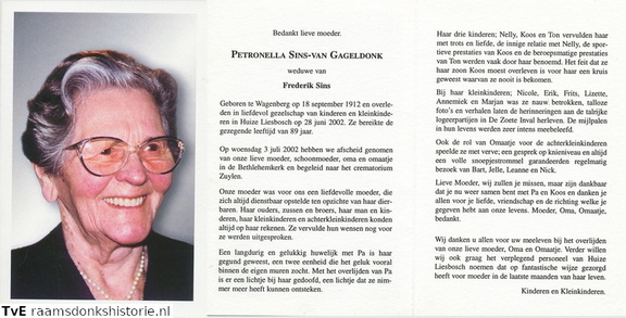 Petronella van Gageldonk- Frederik Sins