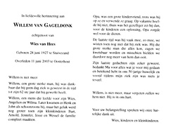 Willem van Gageldonk- Wies van Hees