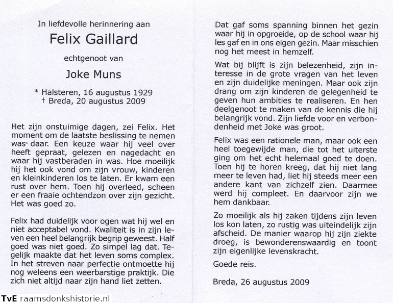 Felix Gaillard- Joke Muns