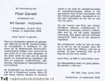 Floor Gaveel - Wil Huijmans