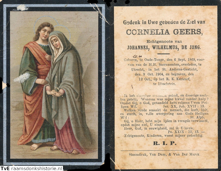 Cornelia Geers- Johannes Wilhelmus de Jong