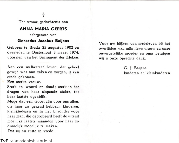Anna Maria Geerts- Gerardus Jacobus Baijens