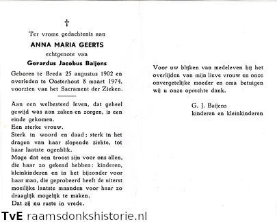 Anna Maria Geerts- Gerardus Jacobus Baijens