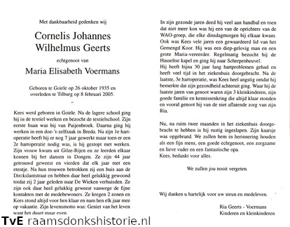 Cornelis Johannes Wilhelmus Geerts- Maria Elisabeth Voermans