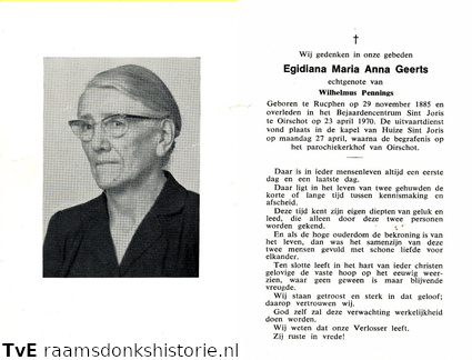 Egidiana Maria Anna Geerts- Wilhelmus Pennings