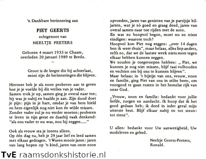 Piet Geerts- Neeltje Peeters