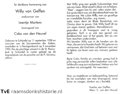 Willy van Geffen- (vr) Ciska van den Heuvel- Leentje Martens