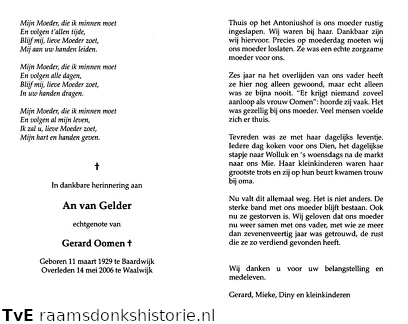 An van Gelder- Gerard Oomen 