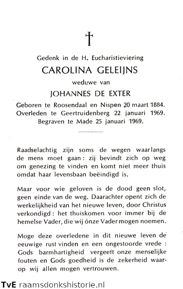 Carolina Geleijns- Johannes de Exter