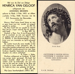 Henrica van Geloof- Johannes Broeken