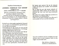 Andries Cornelis van Gennip- Anna Petronella in t Groen