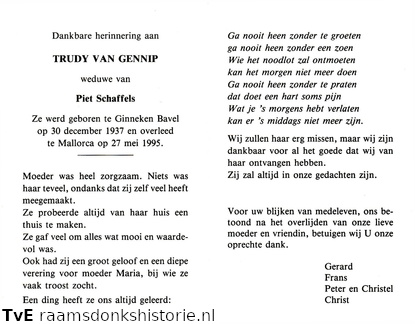 Trudy van Gennip- Piet Schaffels