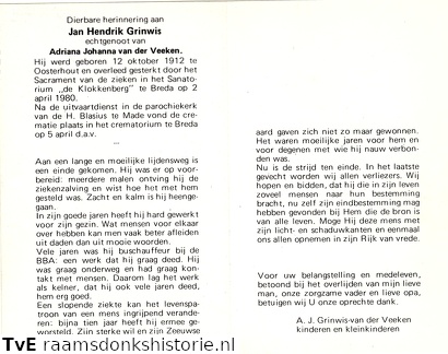 Jan Hendrik Grinwis Adriana Johanna van der Veeken