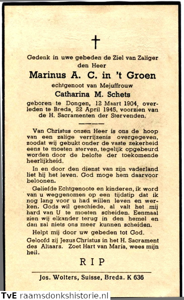 Marinus A.C. in t Groen Catharina M. Schets