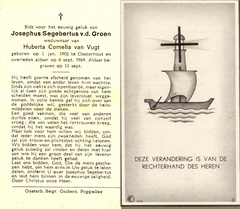 Josephus Segebertus van der Groen Huiberta Cornelia van Vugt