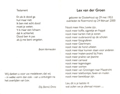 Lex van der Groen