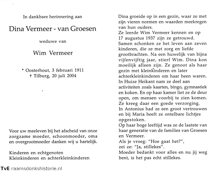 Dina van Groesen Wim Vermeer