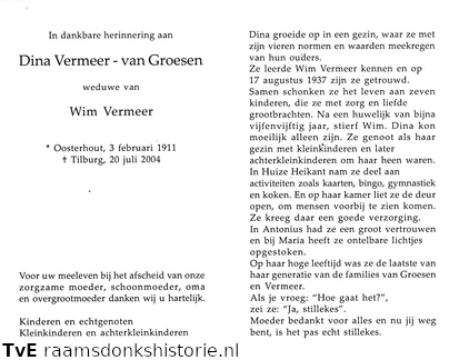 Dina van Groesen Wim Vermeer