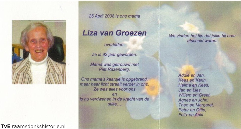 Liza van Groezen Piet Razenberg