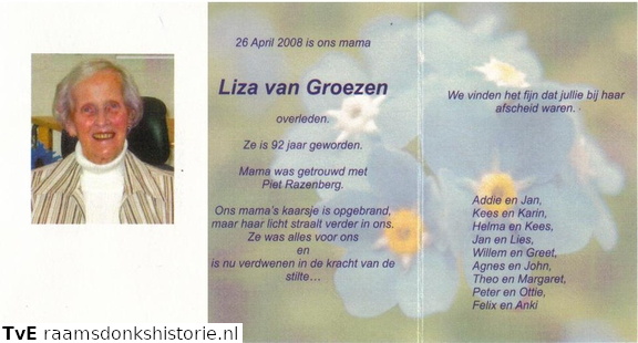 Liza van Groezen Piet Razenberg