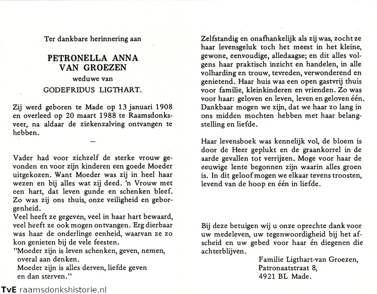 Petronella Anna van Groezen Godefridus Ligthart