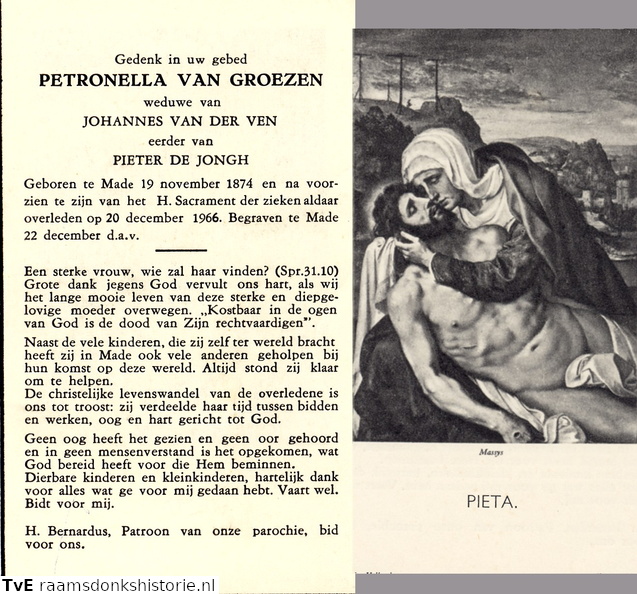 Petronella van Groezen Johannes van der Ven Pieter de Jongh