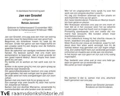 Jan van Grootel Betsie Janssen
