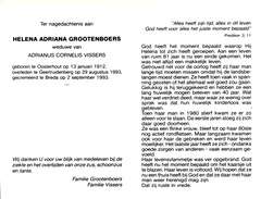 Helena Adriana Grootenboers Adrianus Cornelis Vissers