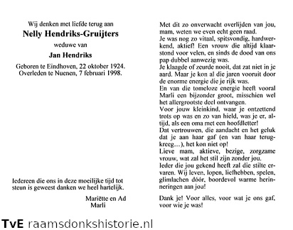 Nelly Gruijters Jan Hendriks