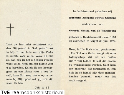 Hubertus Josephus Petrus Gubbens Gerarda Gesina van de Warenburg