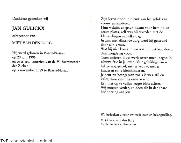 Jan Gulickx Miet van den Burg
