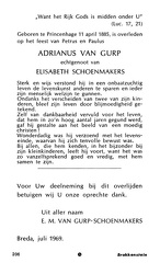 Adrianus van Gurp Elisabeth Schoenmakers