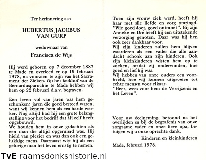 Hubertus Jacobus van Gurp Francisca de Wijs