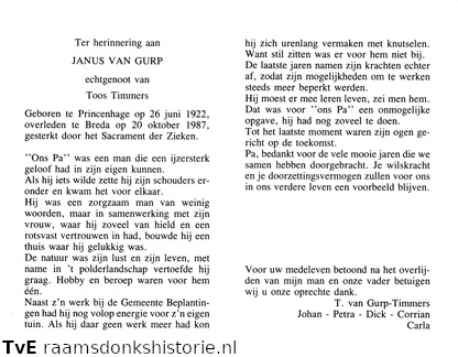 Janus van Gurp Toos Timmers