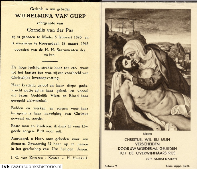 Wilhelmina van Gurp Cornelis van der Pas