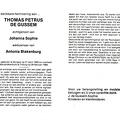 Thomas Petrus de Gussem Johanna Sophia  Antonia Blakenburg