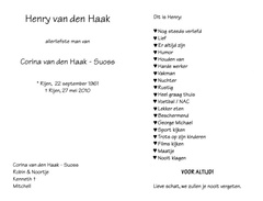 Henry van den Haak  Corina Suoss