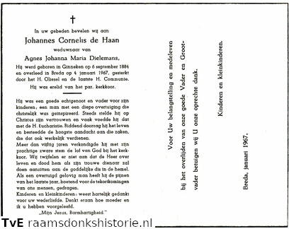 Johannes Cornelis de Haan Agnes Johanna Maria Dielemans
