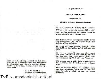 Anna Maria Haans Henricus Antonius Cornelis Smolders