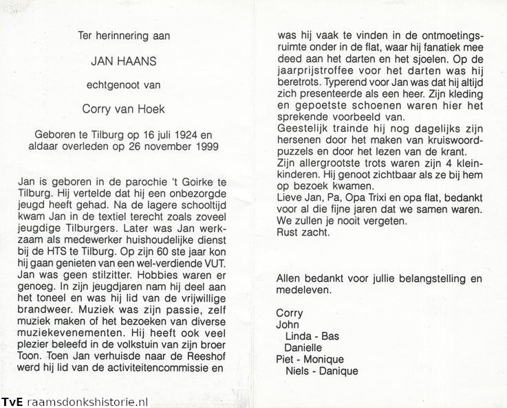 Jan Haans Corry van Hoek